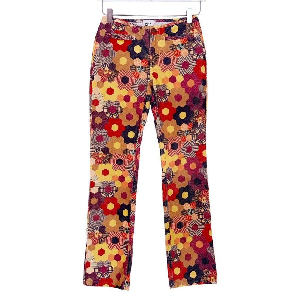 Urban Outfitters BDG Elodie Corduroy‎ Flare Floral Retro Pants 25